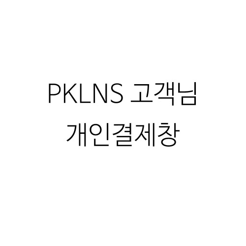 PKLNS 고객님 개인결제창 3
