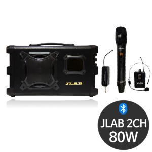 JLAB MKQ-80BG 2채널 블루투스앰프 이동식앰프 마이크 스피커 앰프